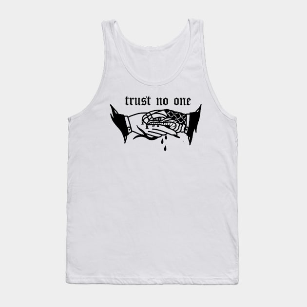 Trust No One Tank Top by WhateverTheFuck